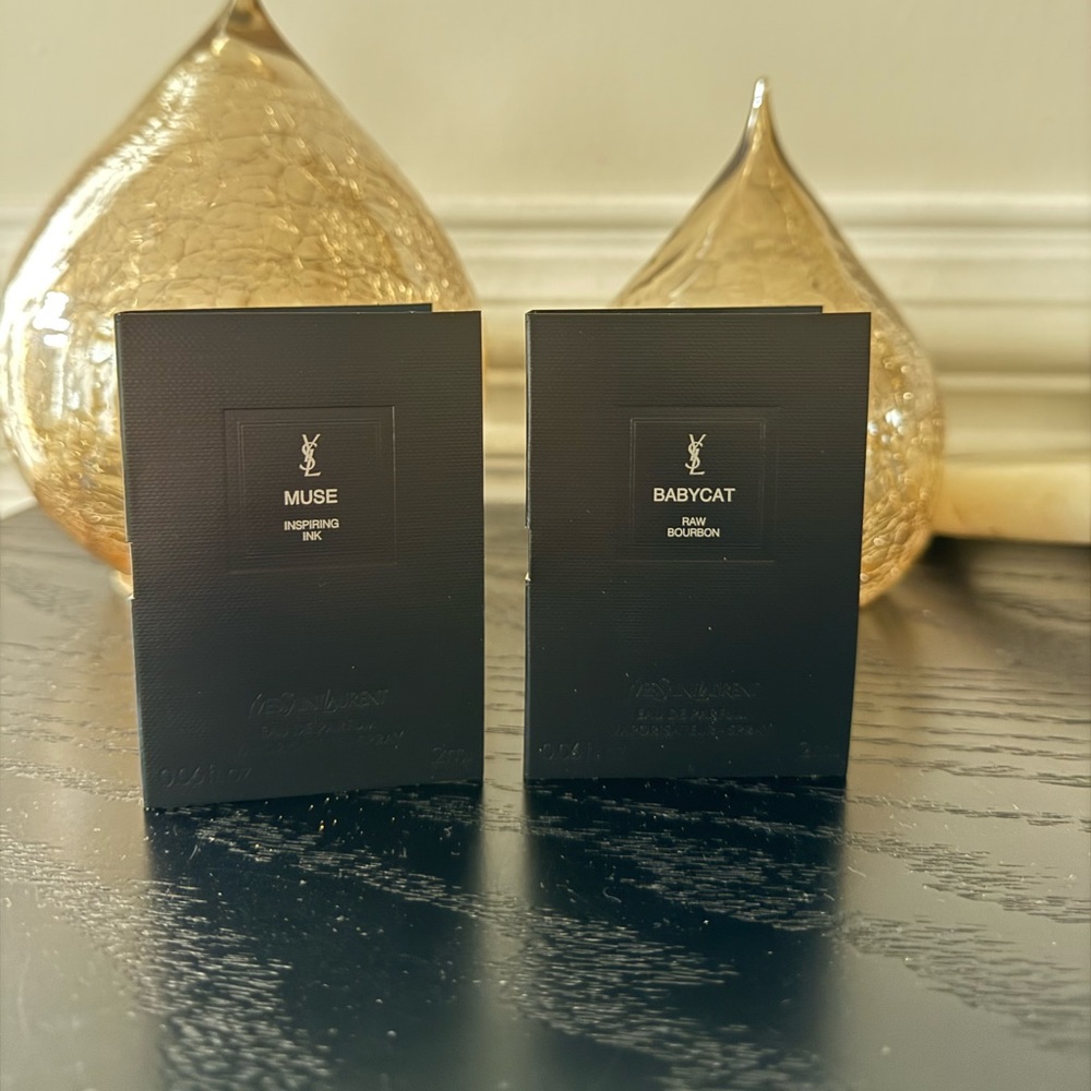 Yves Saint Laurent Muse Inspiring Ink Fragrance and YSL Babycat Raw Bourbon